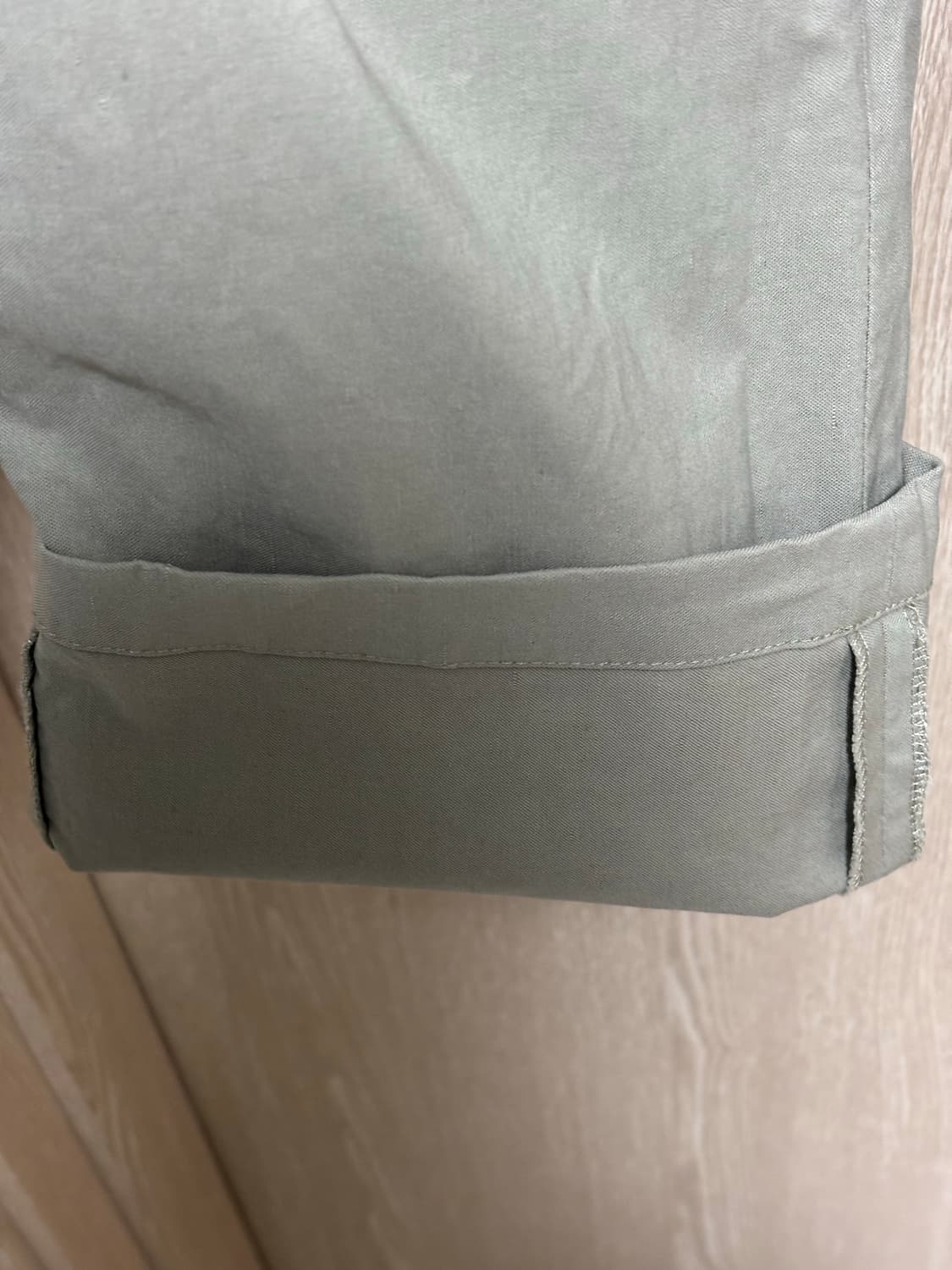 25SS)타임옴므 약밴딩 린넨혼방 팬츠82(32)/그레이카키 상품이미지6