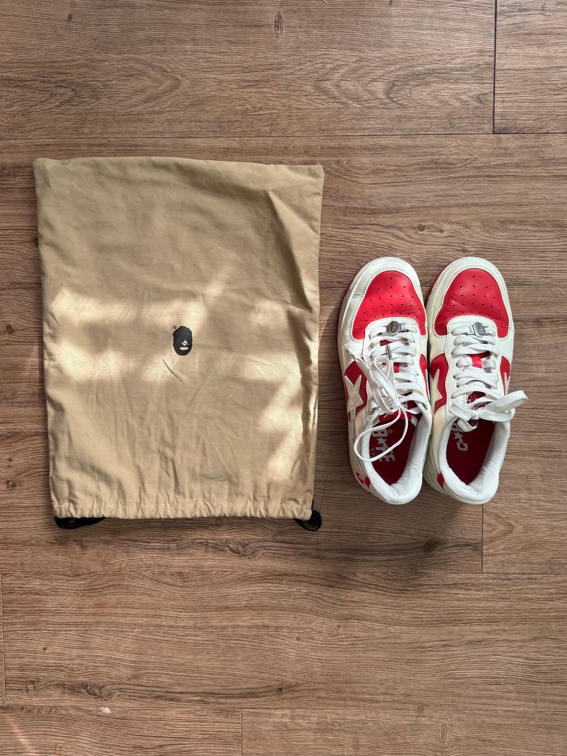 OG 베이프 스타 스니커즈 레드 265mm 상품이미지1