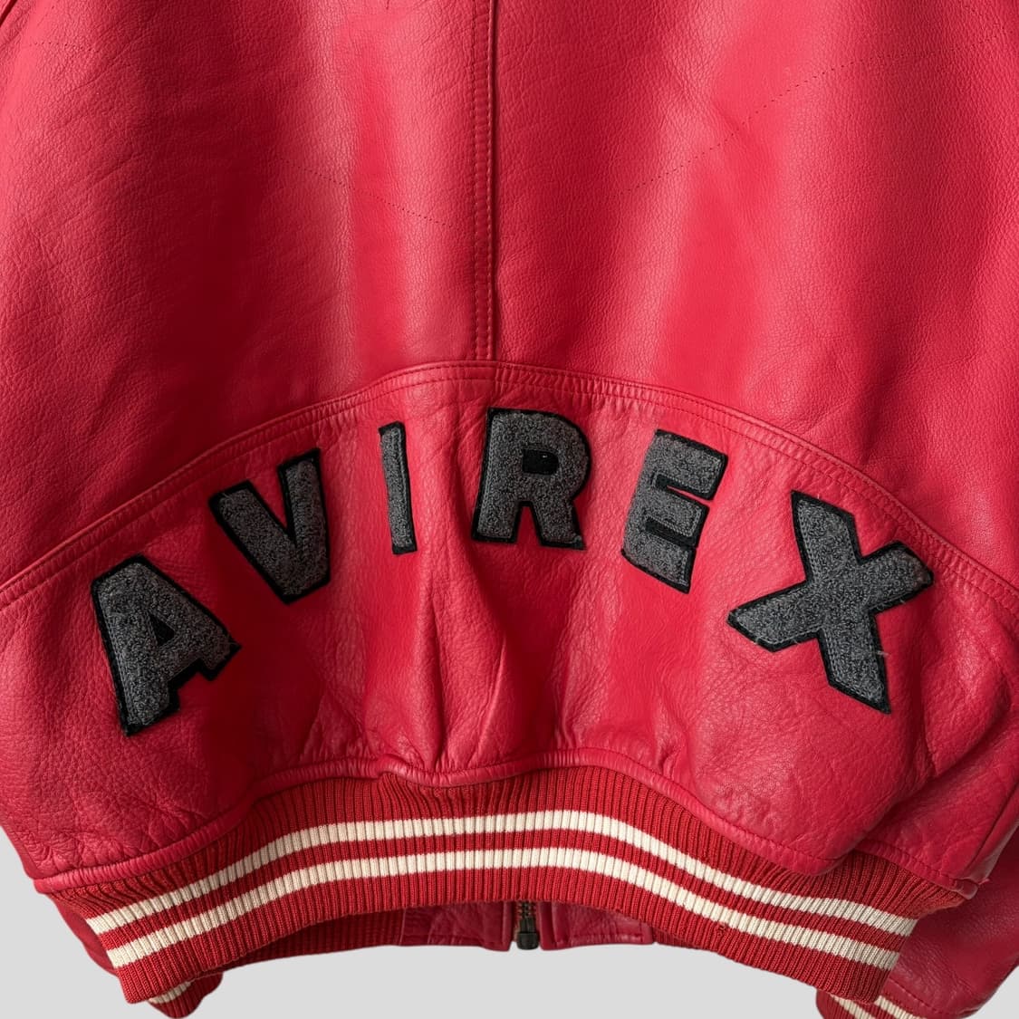 (L)90s Avirex 아비렉스 레더 바시티 자켓 상품이미지9