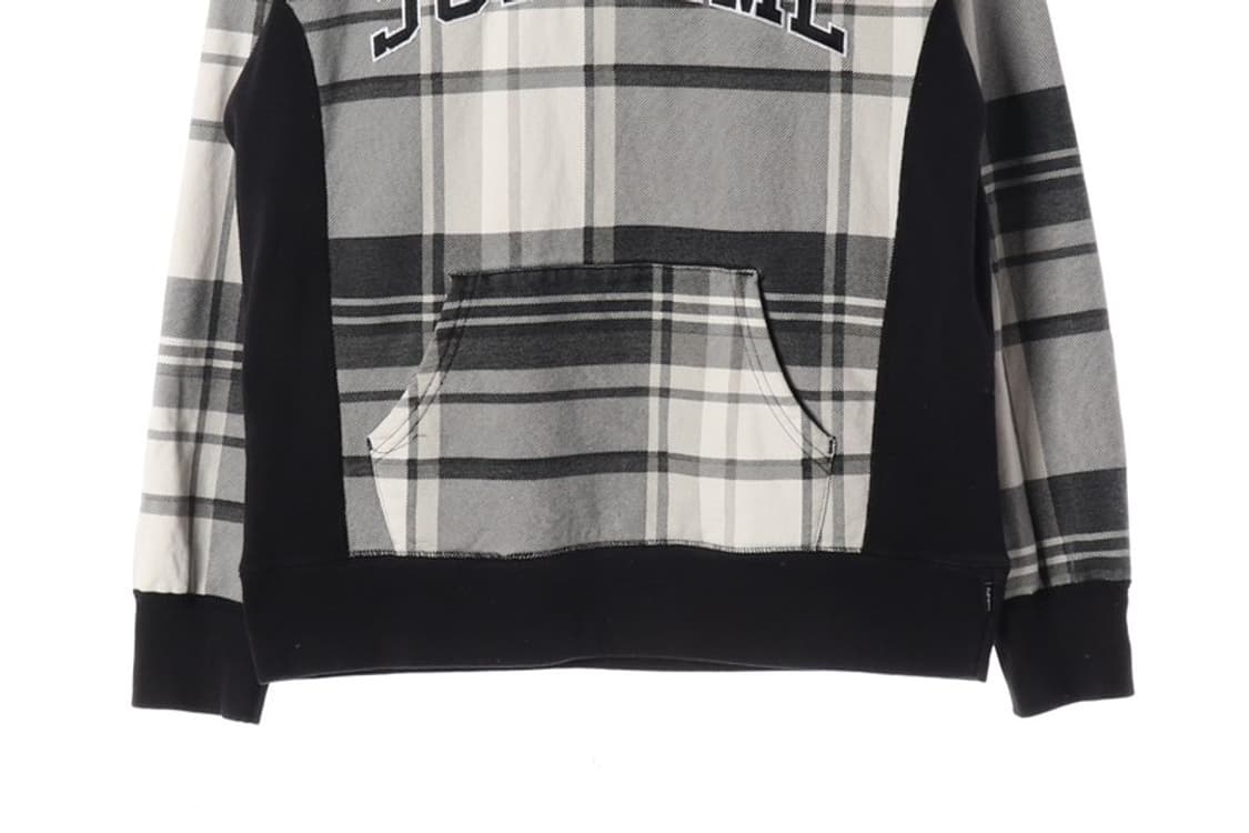 슈프림 아치로고 플래드 체크 후드티 상품이미지4