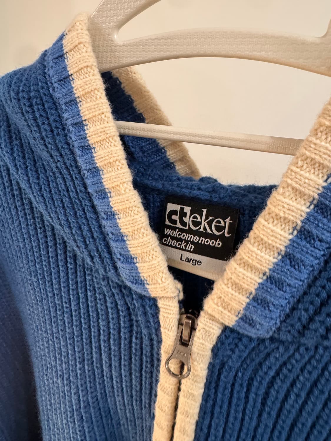 테켓 니트 집업 후드 L 상품이미지3