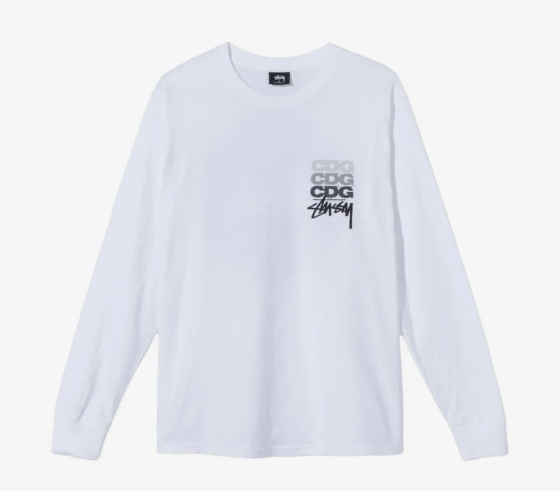 스투시 CDG 롱슬리브 아이보리 화이트 XL 상품이미지1