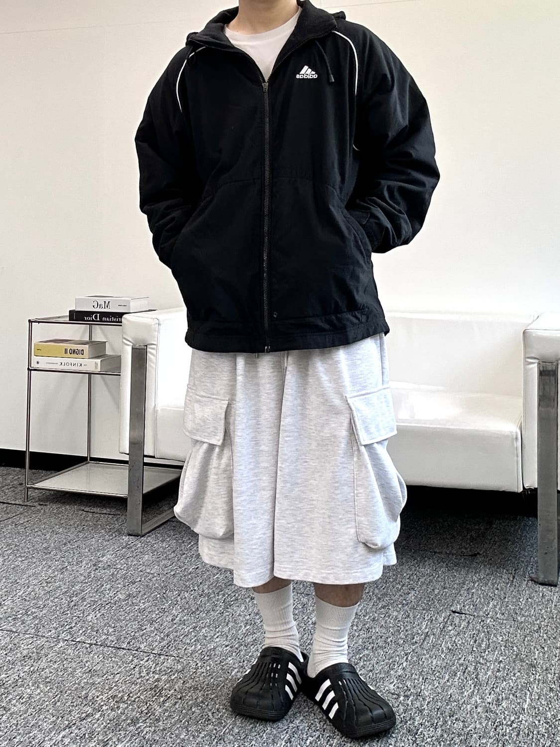아디다스 나일론 후드 올드스쿨 바람막이 110  상품이미지3