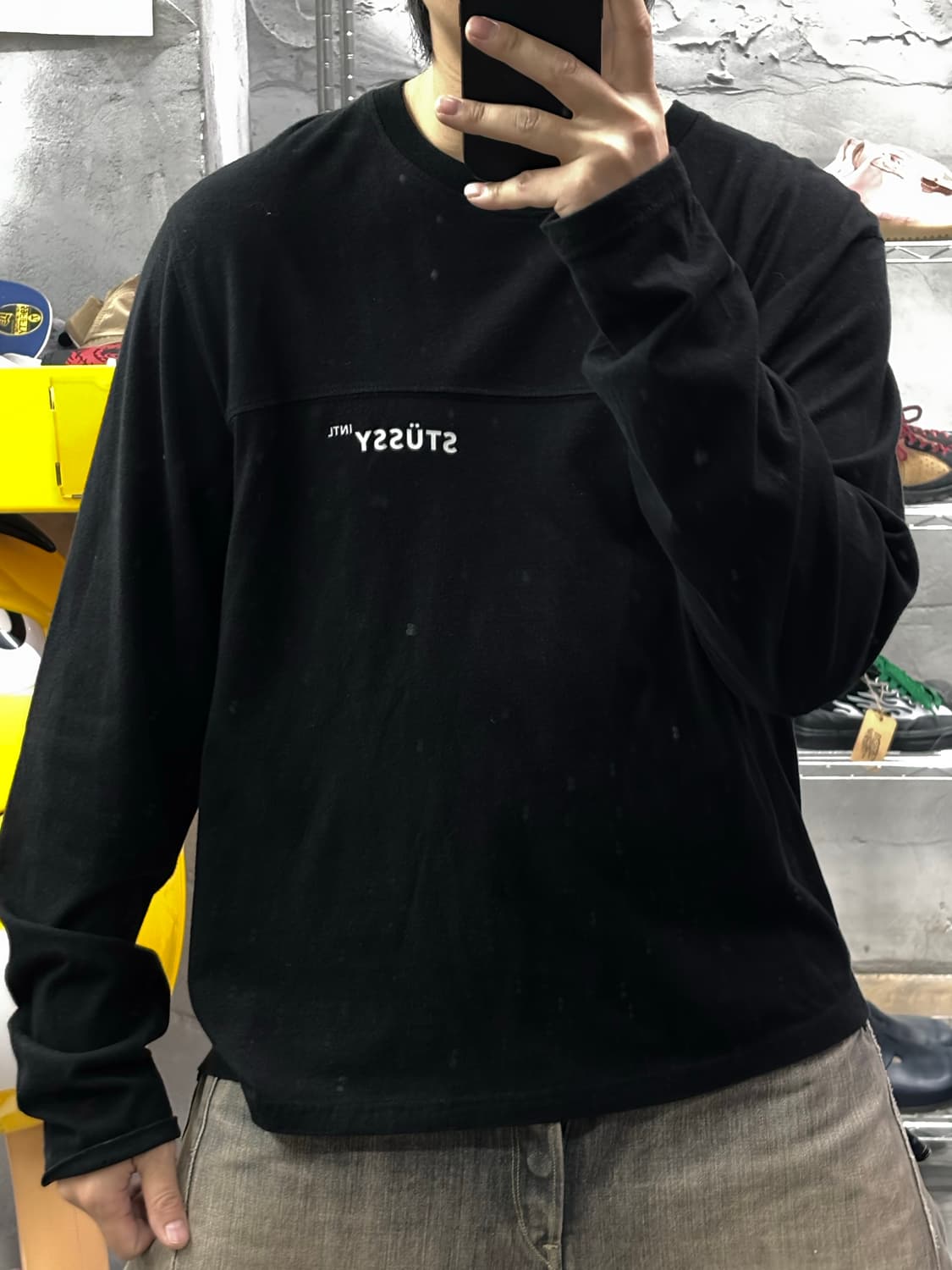 스투시 체커보드 롱 슬리브 티셔츠 상품이미지7