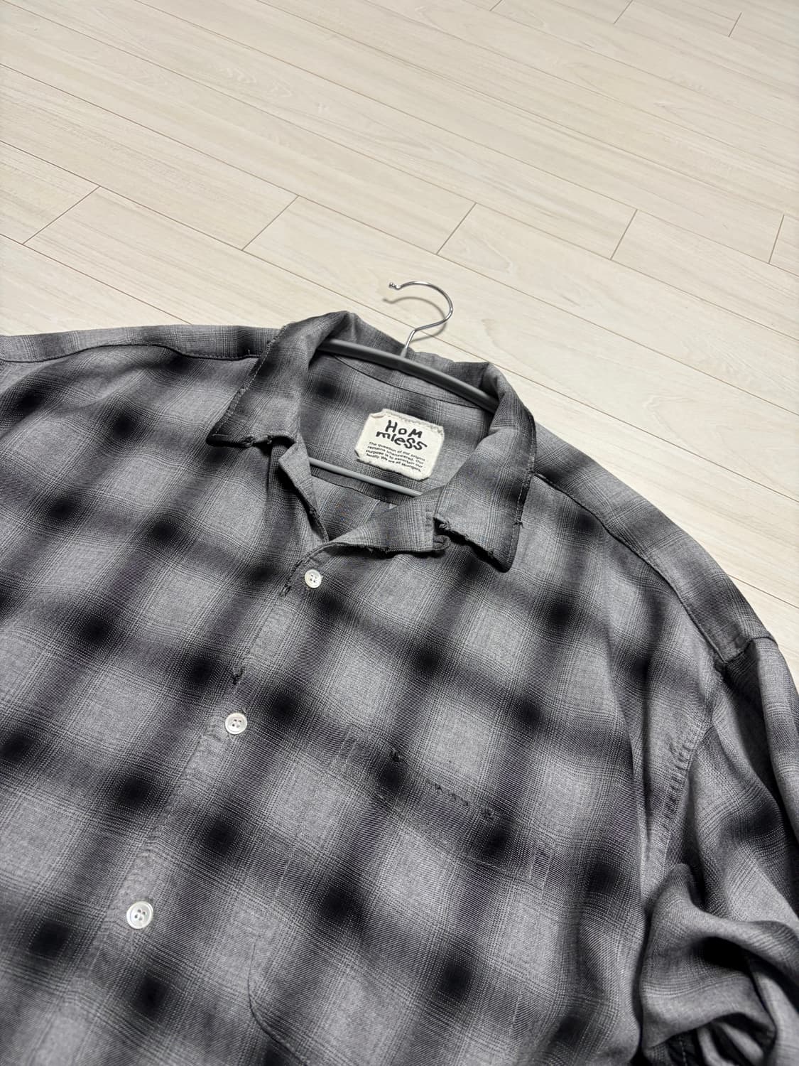 (1) Hommless 홈리스 레이온 셔츠  상품이미지4