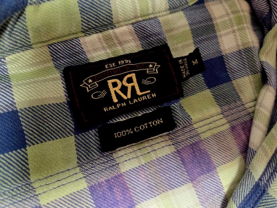 RRL 더블알엘 체크 반팔 셔츠 M 상품이미지3