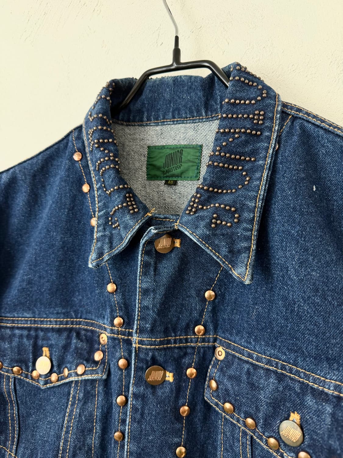 80s 주니어 고티에 스터디드 데님 자켓 상품이미지3