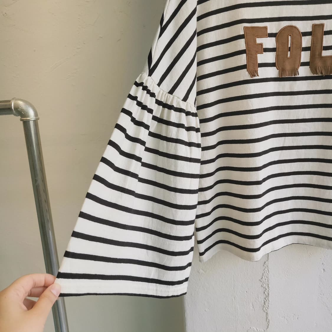 Folk 프릴 8부 소매 티셔츠 상품이미지5