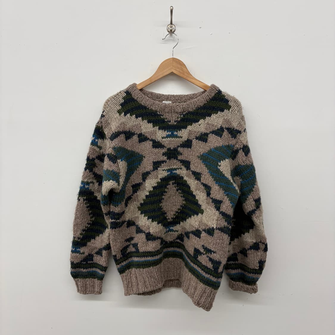 핸드메이드 빈티지 패턴 니트 스웨터 M 상품이미지1