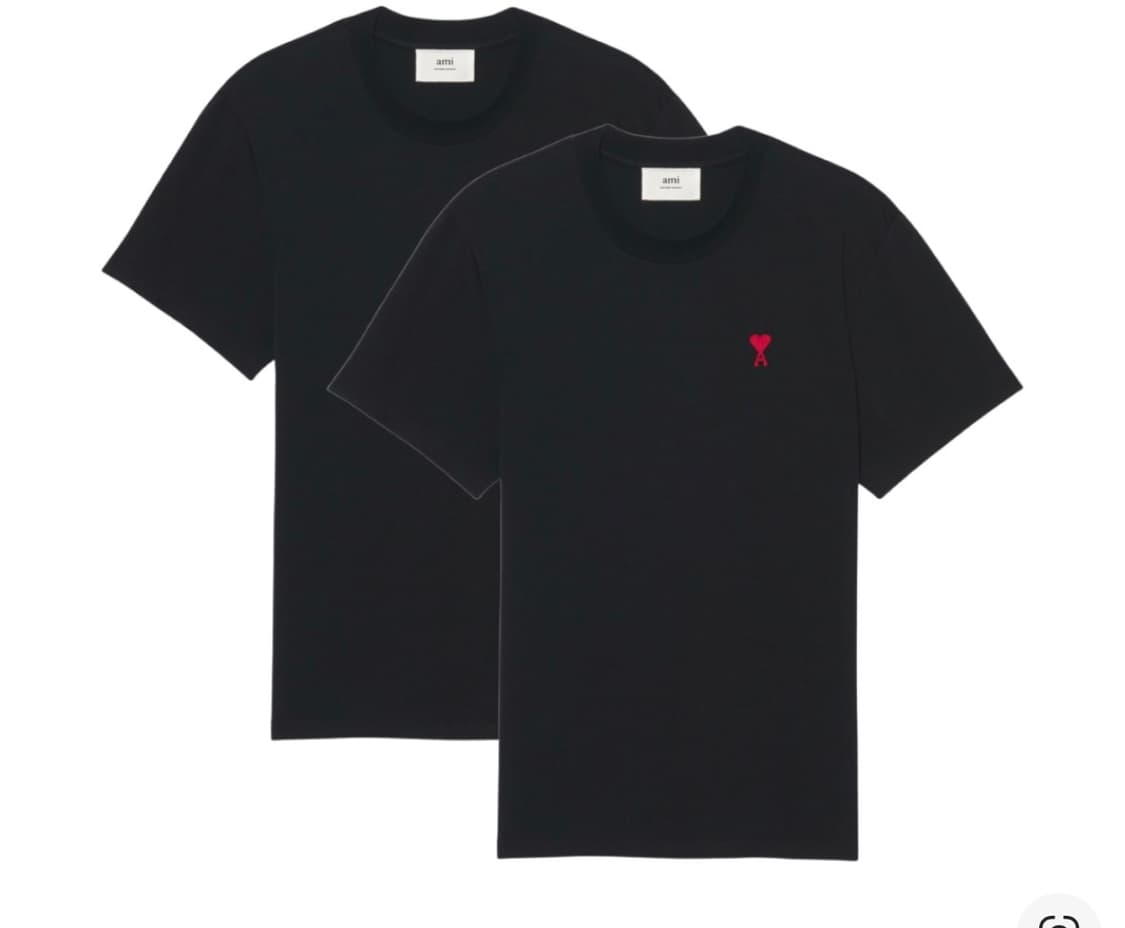 아미 스몰 하트 로고 박시핏 반팔 상품이미지1