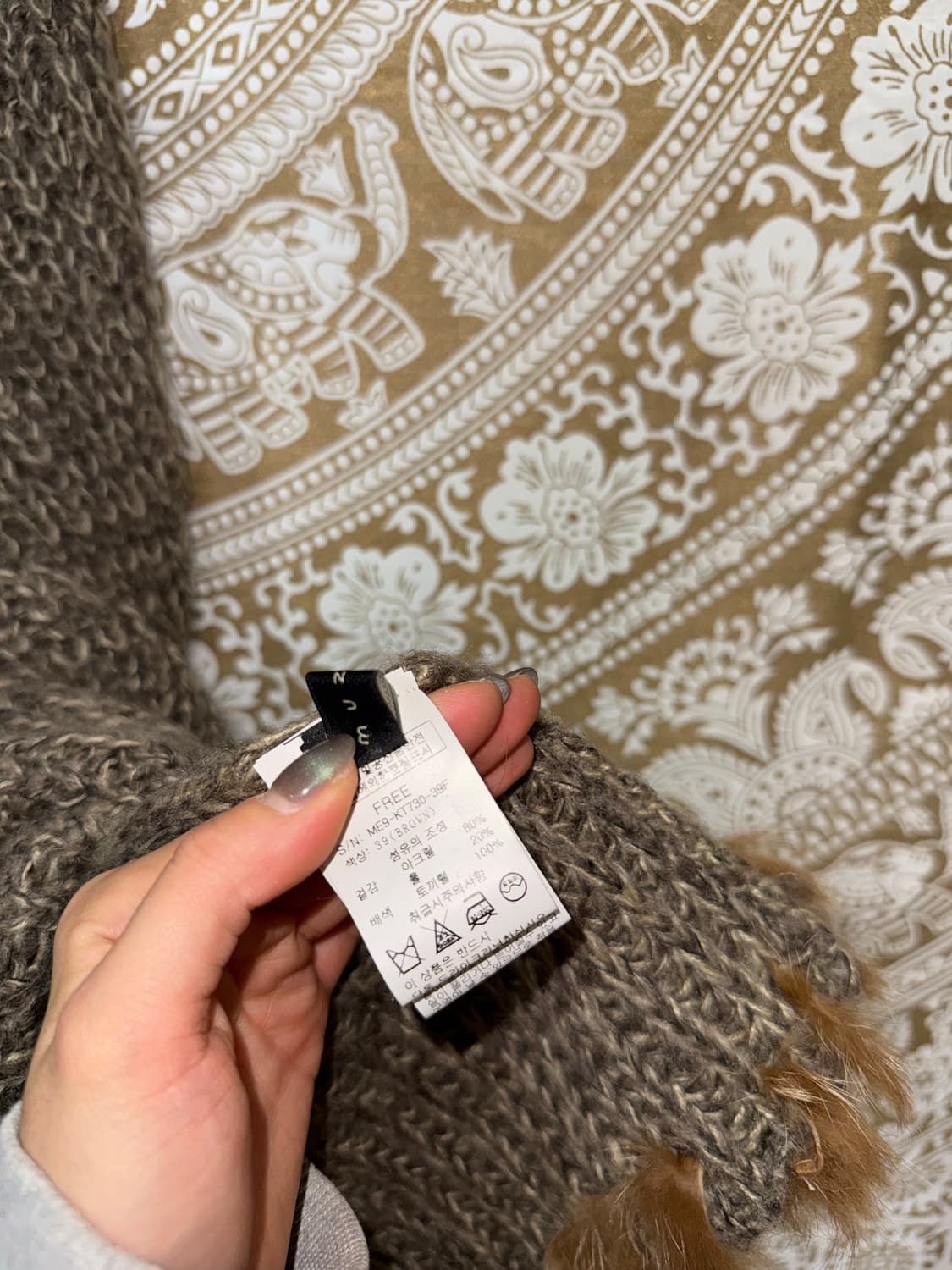 빈티지 여성 목폴라 니트 판쵸  상품이미지5