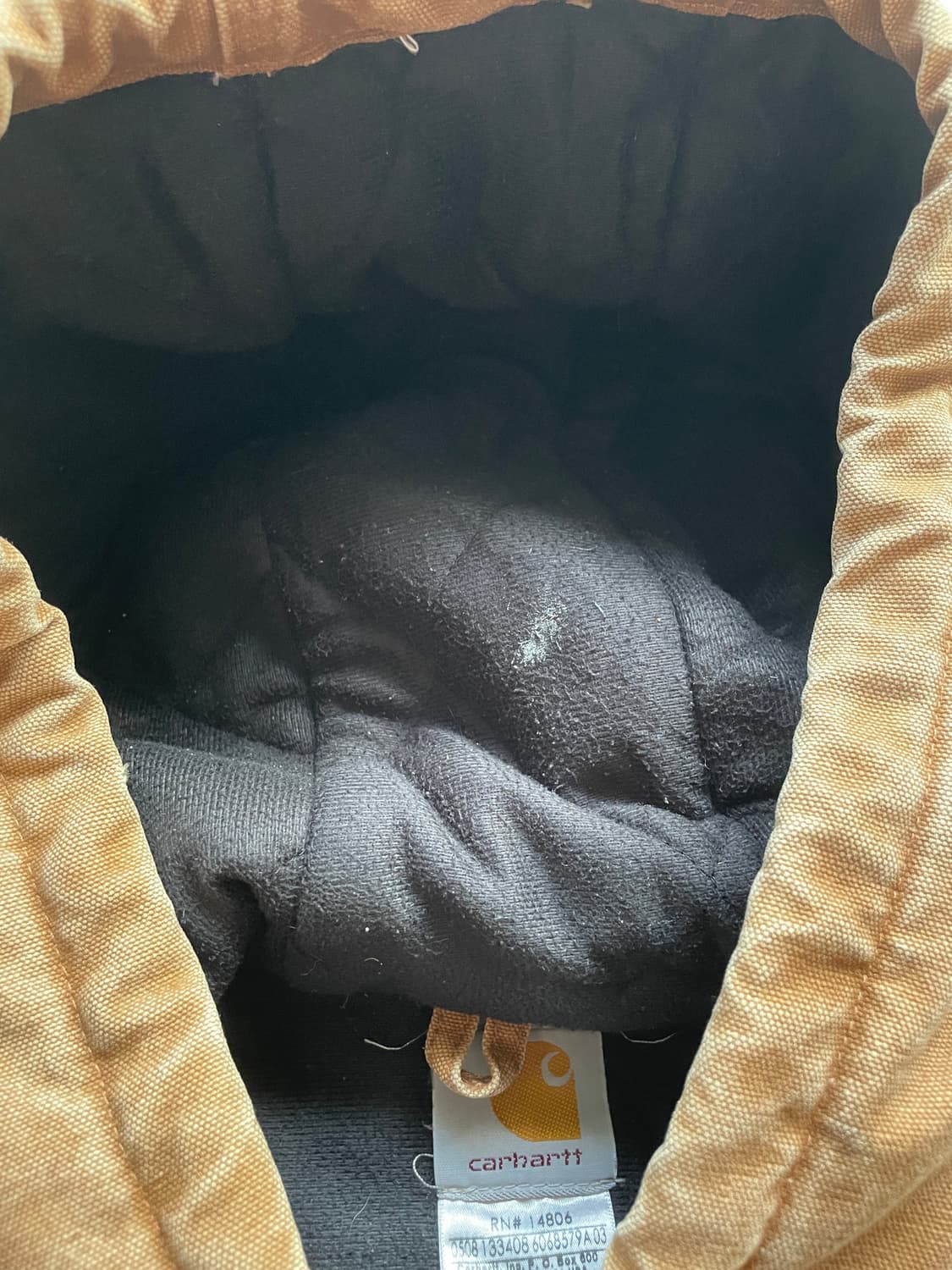 칼하트 j130 BRN 브라운 액티브 자켓 샌드스톤 빈티지 상품이미지7