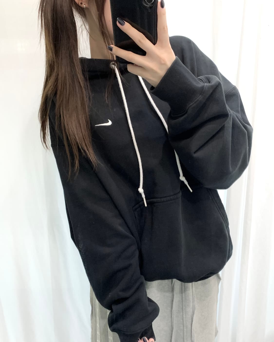 Nike 나이키 NRG라인 스우시 블랙컬러 후드티 상품이미지2