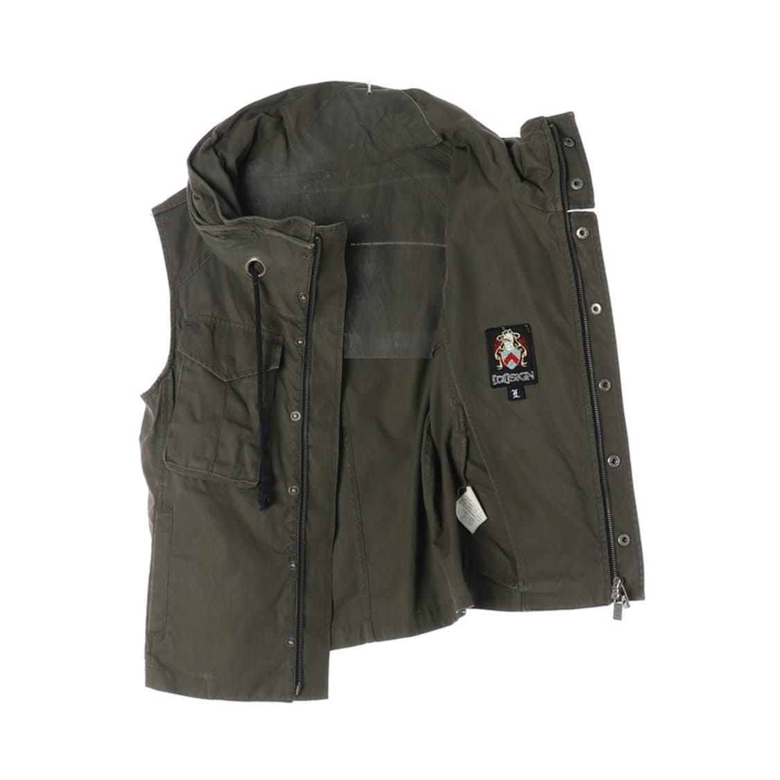 빈티지 밀리터리 코튼 조끼 L 상품이미지2