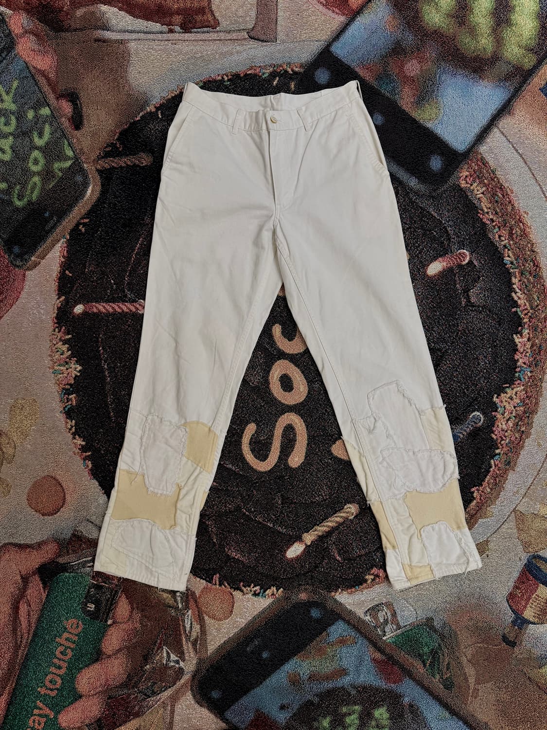 꼼데 가르송 옴므 플러스 패치워크 화이트데님 상품이미지2