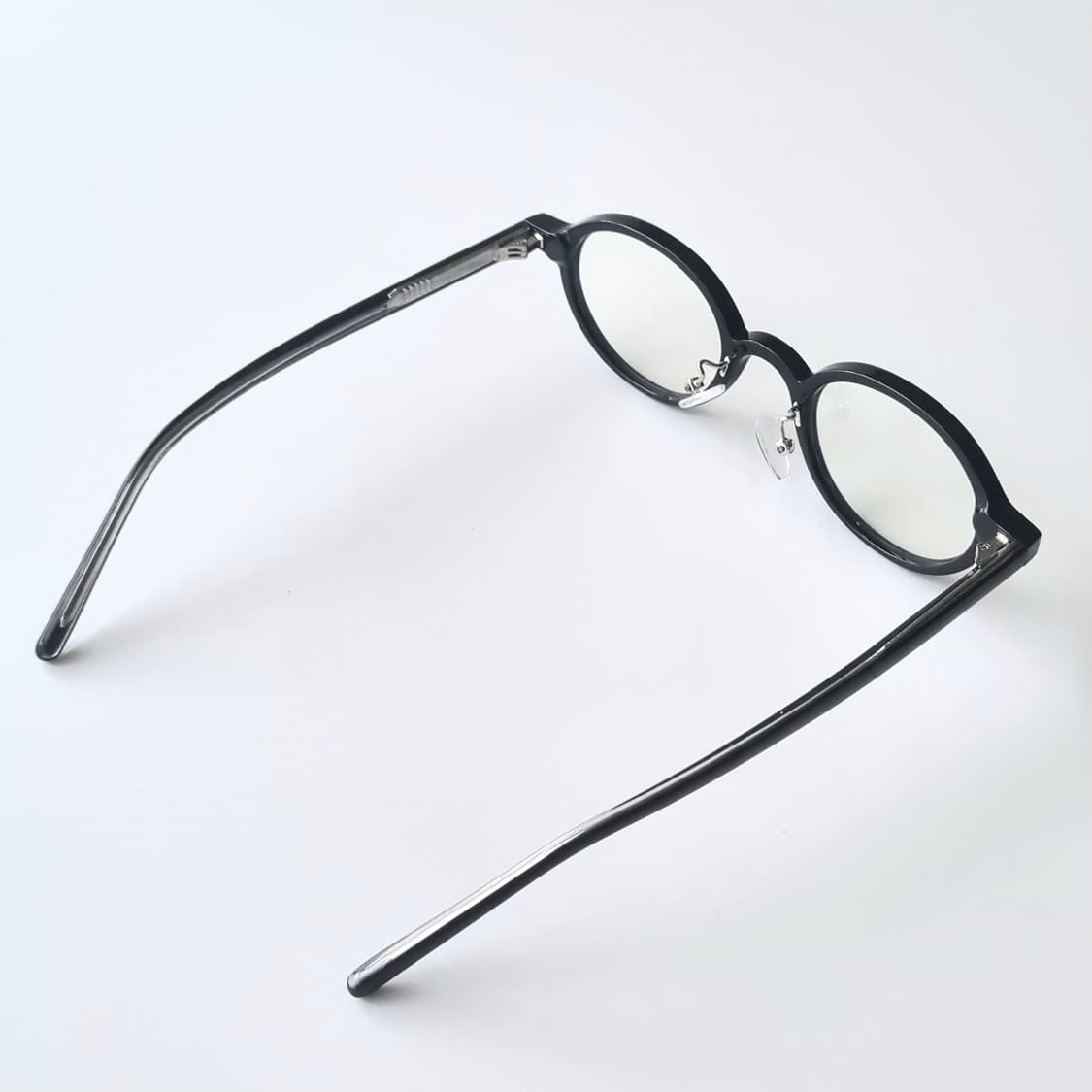오벌 온테 블랙  코받침있는 뿔테 안경테 상품이미지6