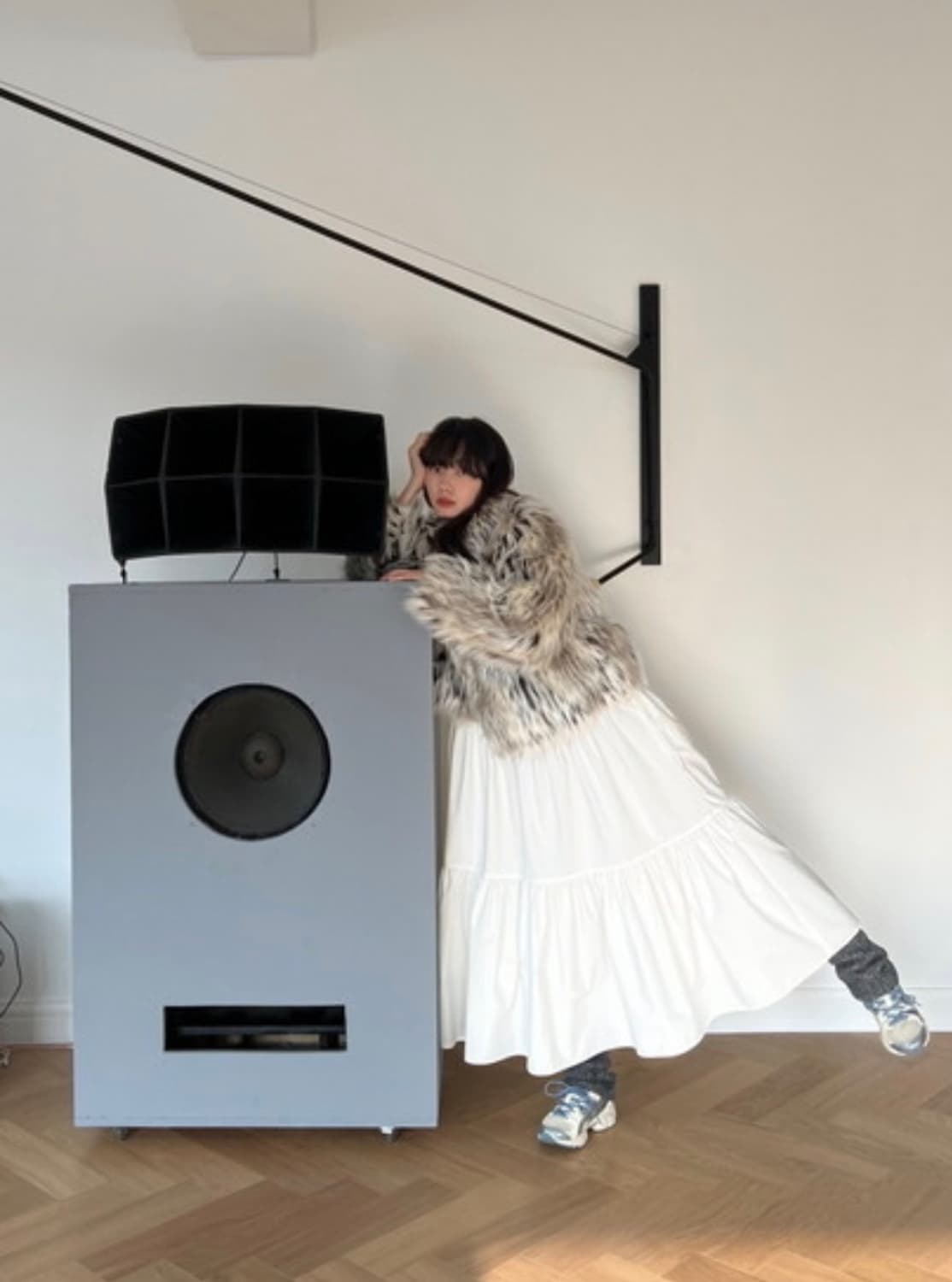 더스튜디오케이 퍼자켓 _ 딘디, 민주 착용 상품이미지3