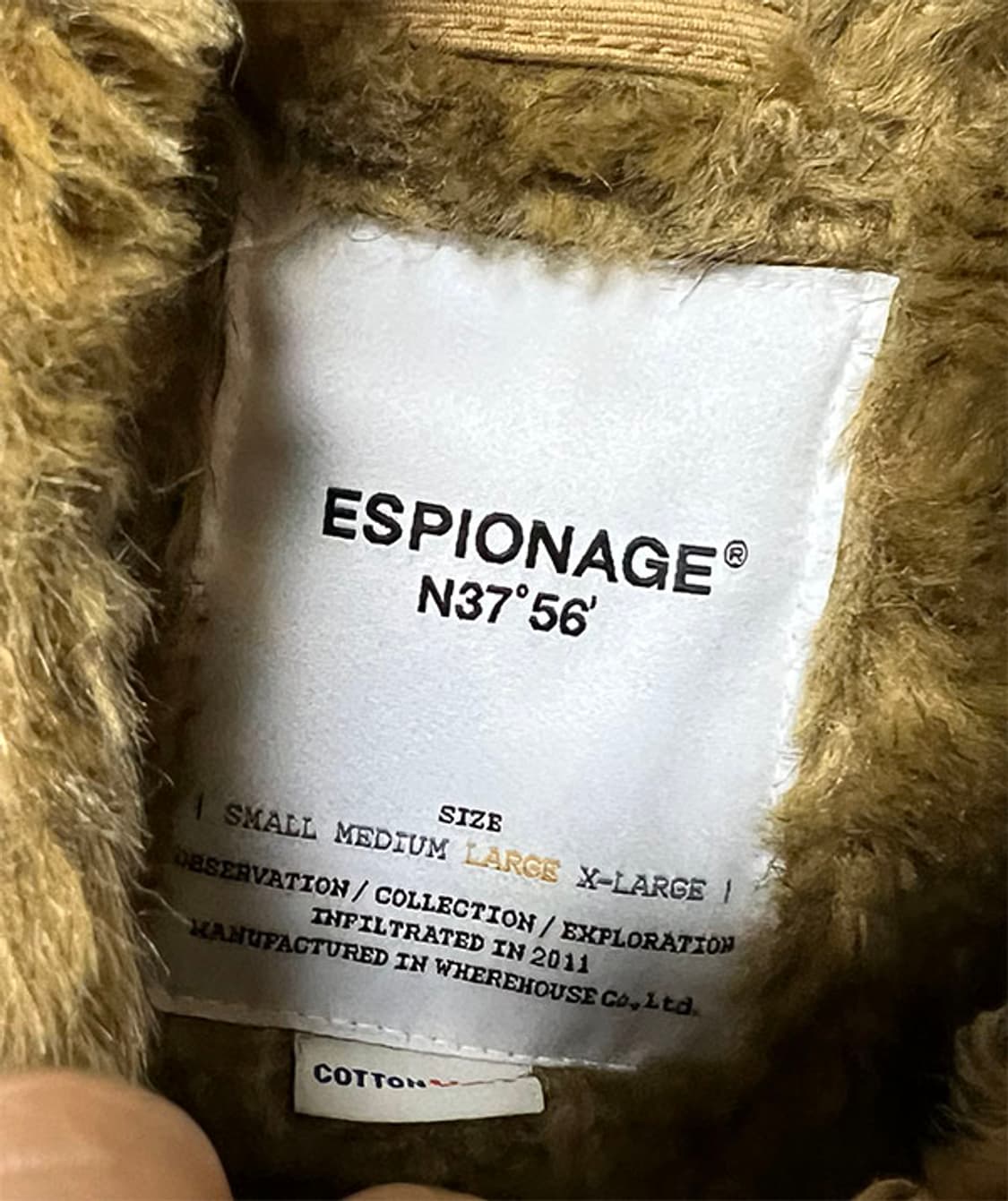 에스피오나지 남자 덱자켓 겨울 캐주얼 스트릿룩 L 100 상품이미지3