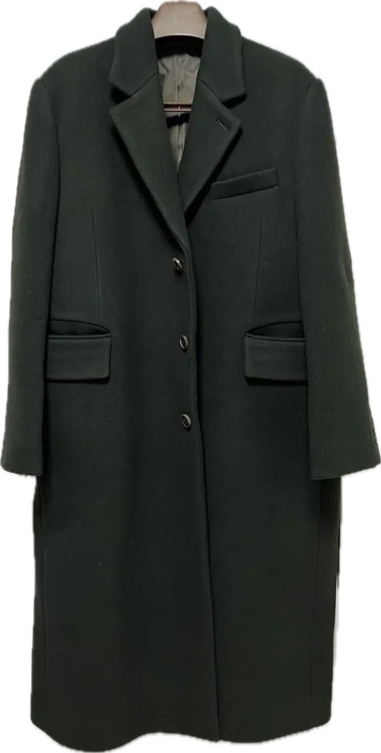 [M]23FW STU 더블 포켓 싱글 코트 다크 그린 STU OFFICE 상품이미지2