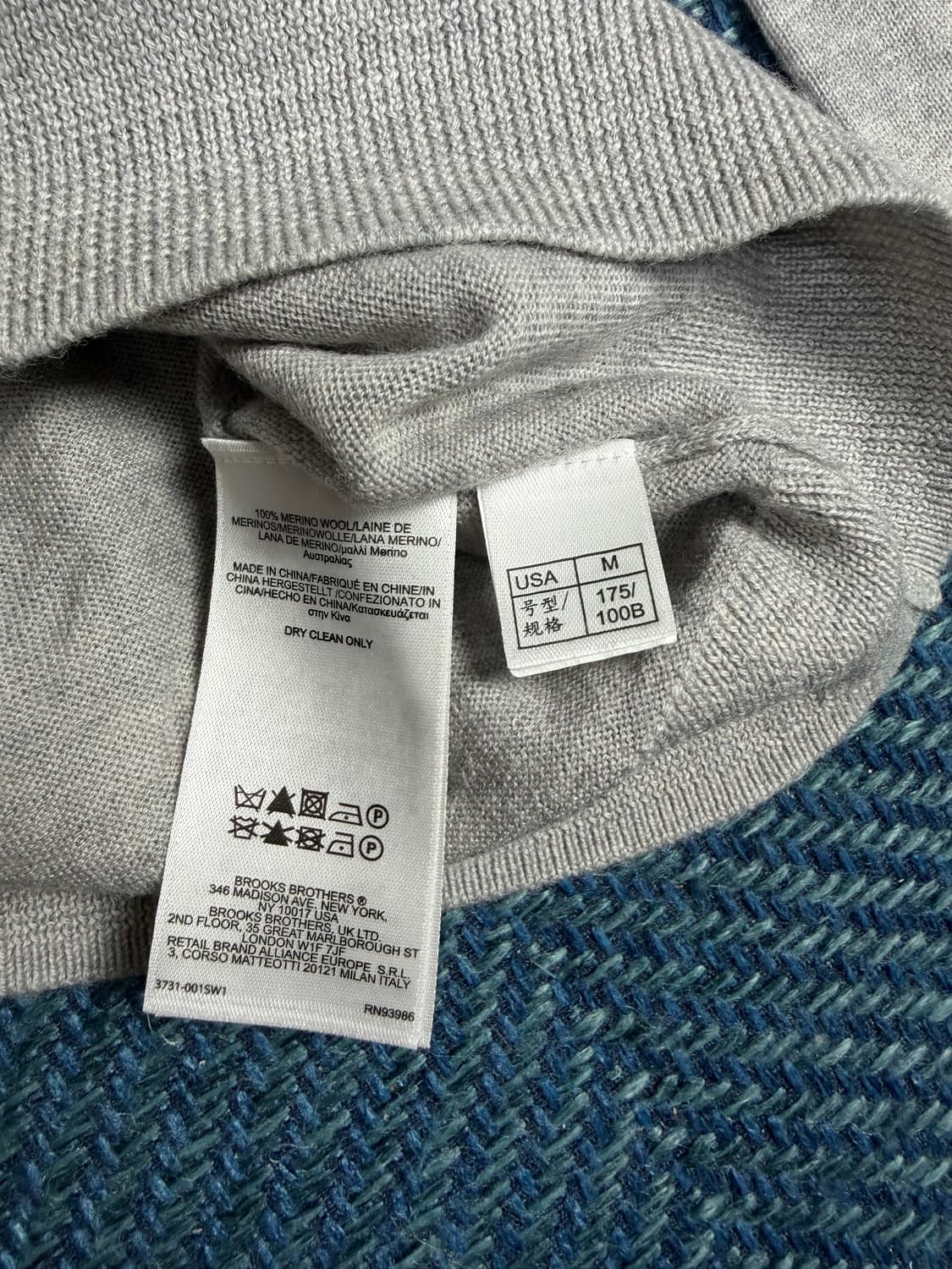 Brooks Brothers 그레이 메리노울 니트 M 상품이미지4