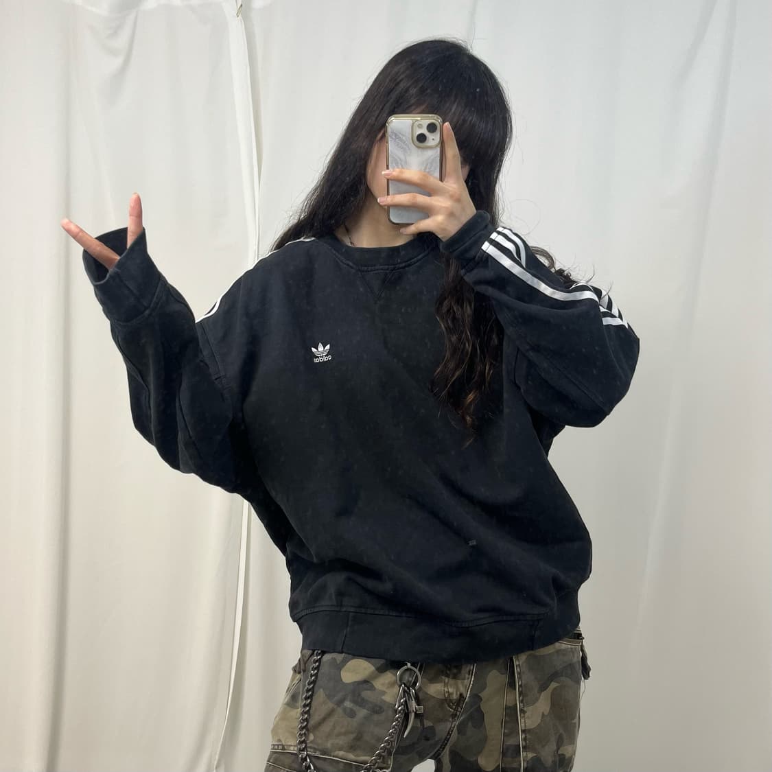 Adidas black Firebird sweatshirt 상품이미지1