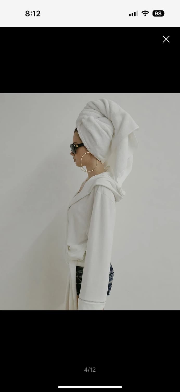 sculptor bath robe hoodie white 로브후디 S 상품이미지3