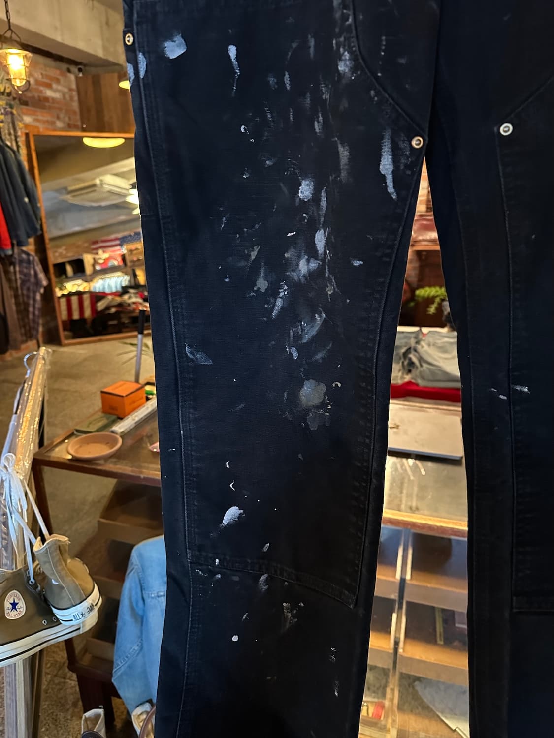 칼하트 B01 BLK 더블니 캔버스 워크 팬츠 상품이미지4