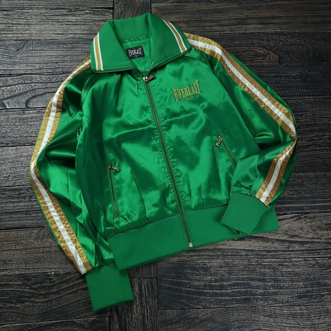 [에버라스트] 폴리쉘 빈티지 유광 집업 져지 트랙탑 자켓 M18098 상품이미지1