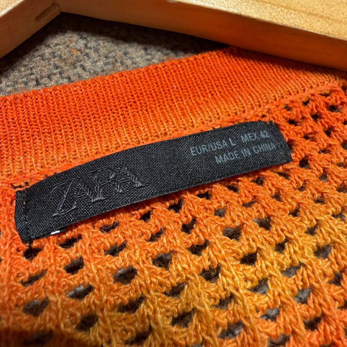 ZARA 자라 메쉬 니트 롱슬리브 L 상품이미지4
