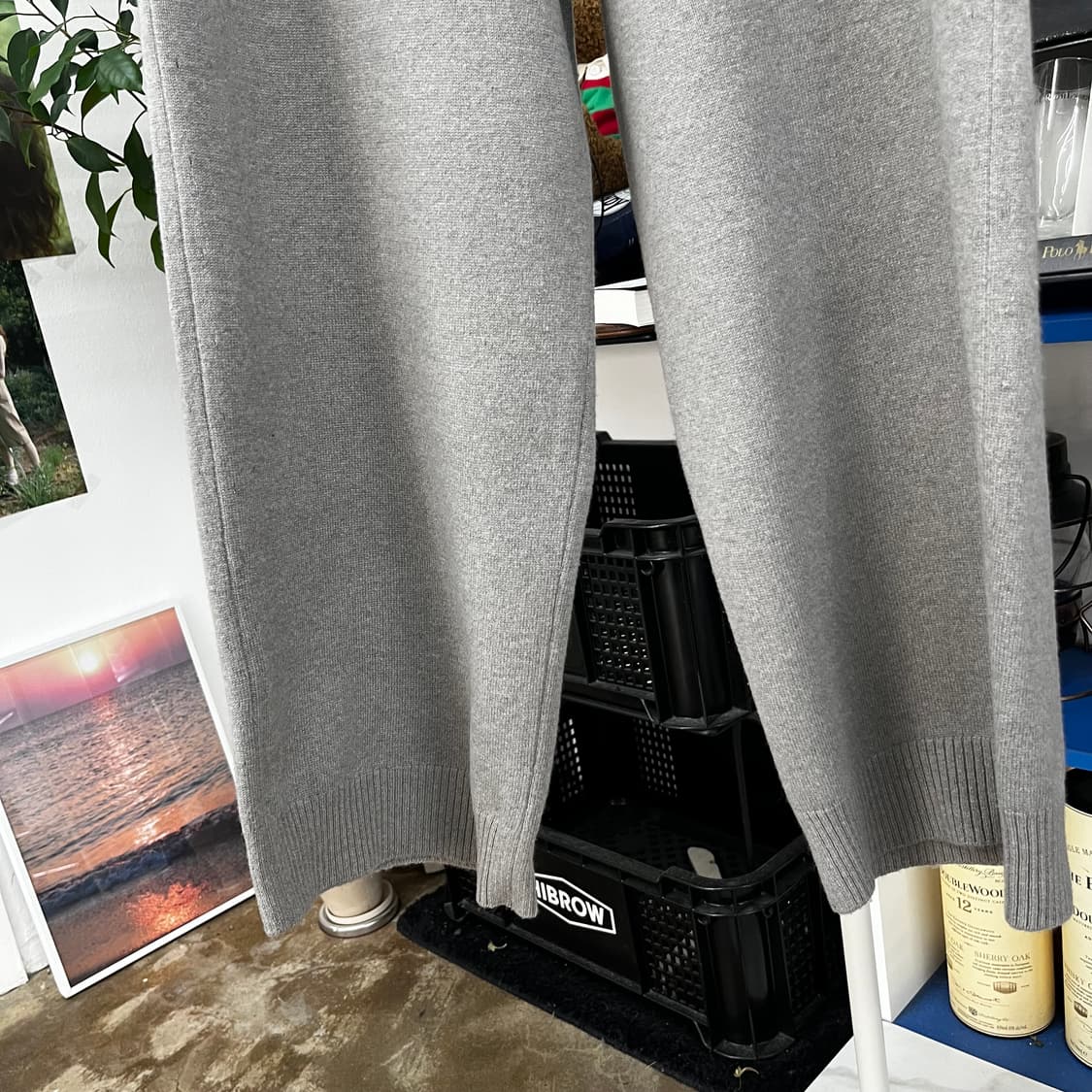 더캐시미어 캐시미어100% 와이드 니트 팬츠 67-98 상품이미지3