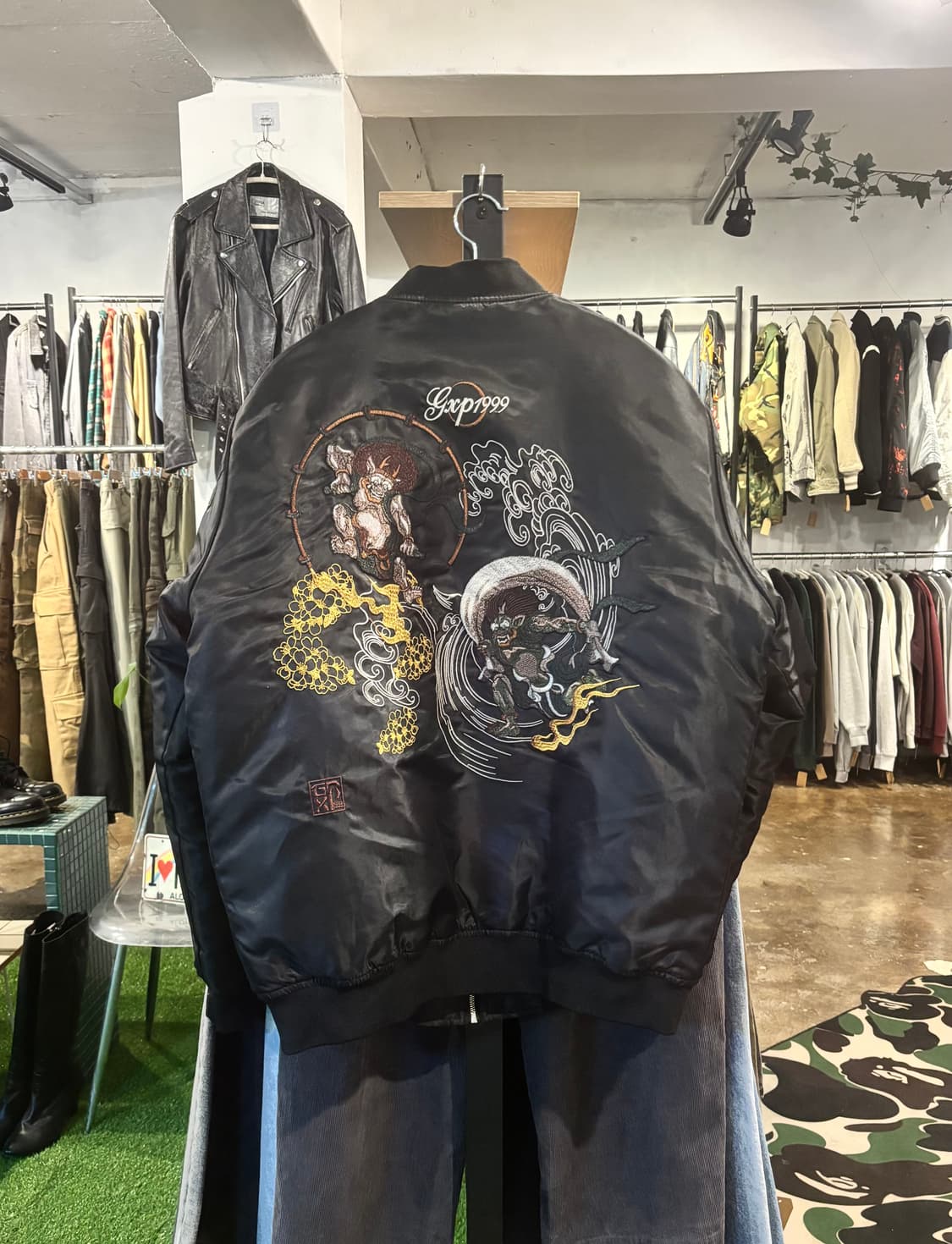 GXP1999 풍신 뇌신 자수 스카쟌 상품이미지1