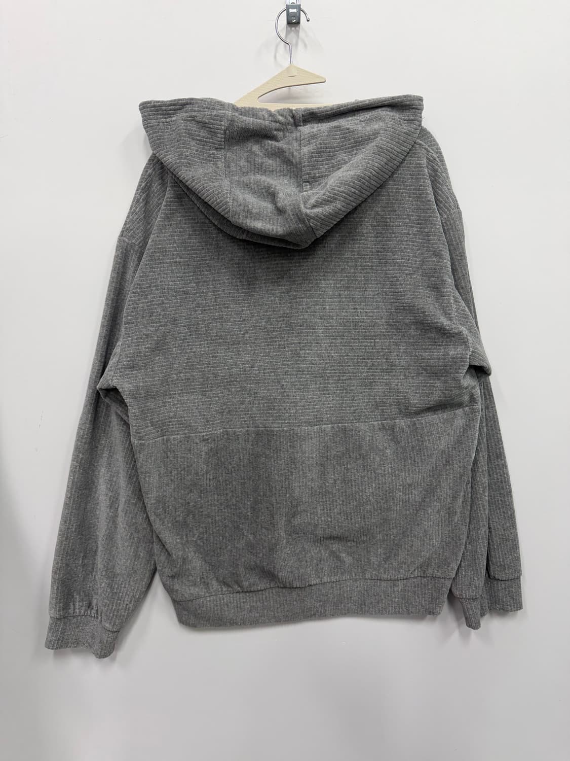 그레이 벨벳 코듀로이 후드집업 상품이미지4