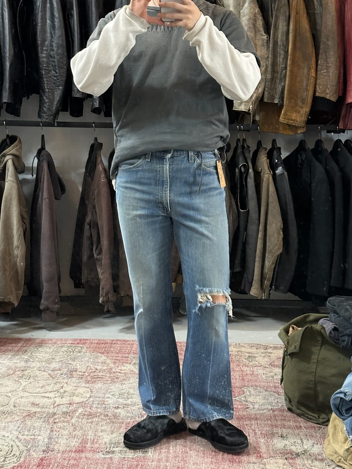 80’s USA Made 리바이스 517 오렌지탭 부츠컷 플레어진 상품이미지2