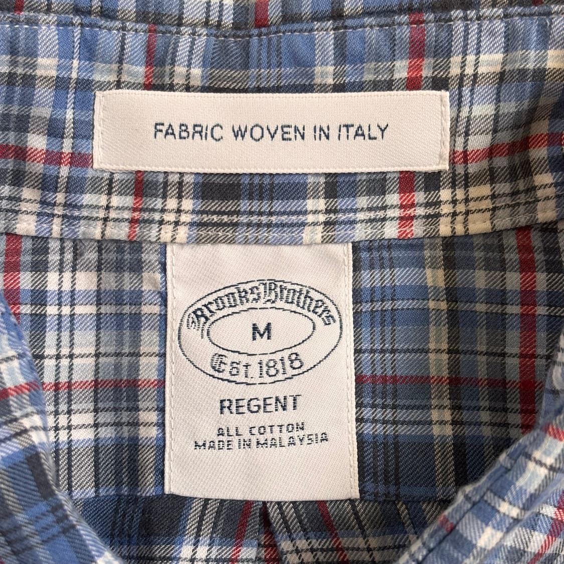 브룩스 브라더스 리젠트 체크 셔츠 M 이태리 수입 원단 상품이미지4