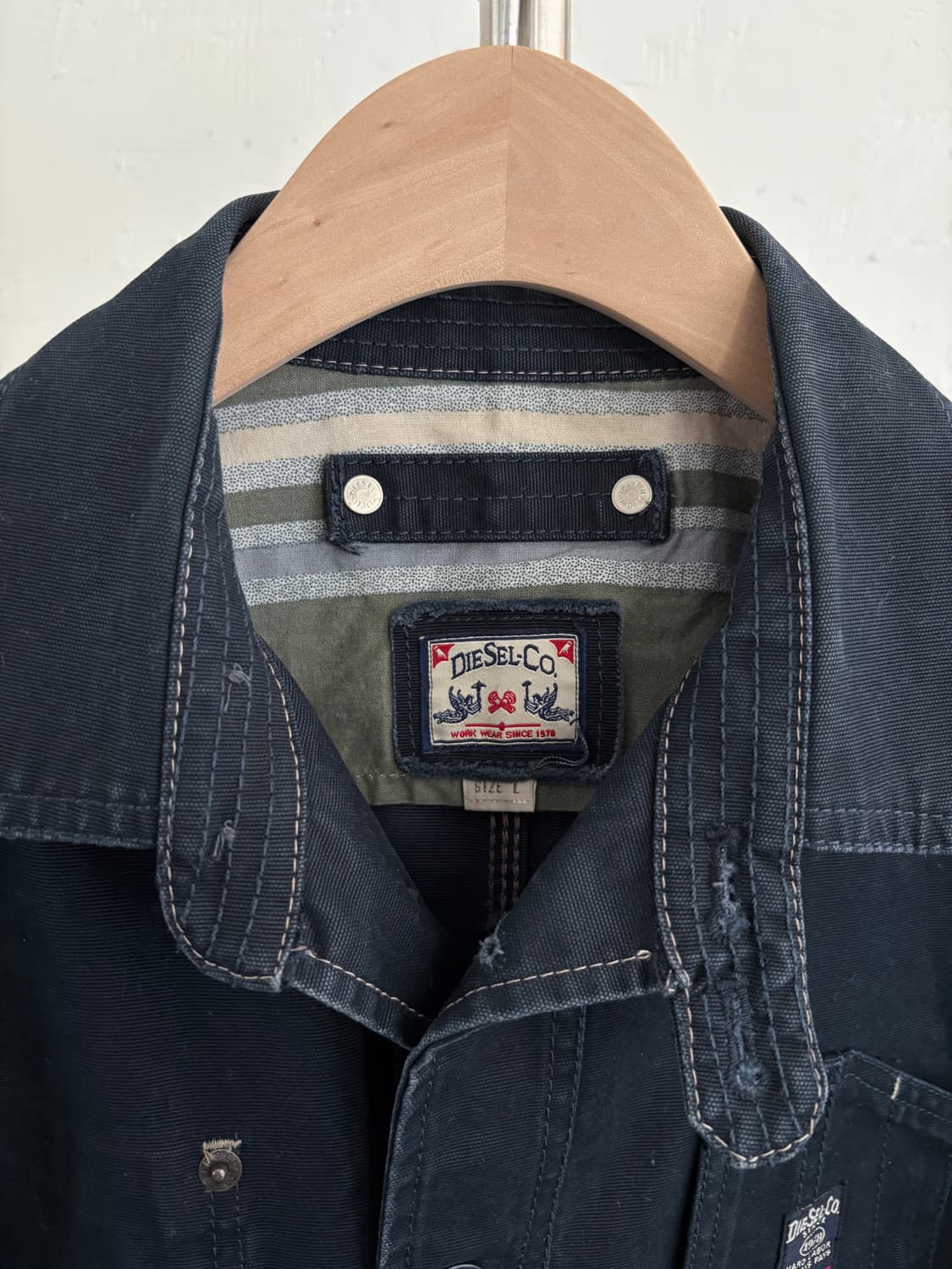 Diesel 디젤 다크네이비 캔버스 워크 자켓 상품이미지4