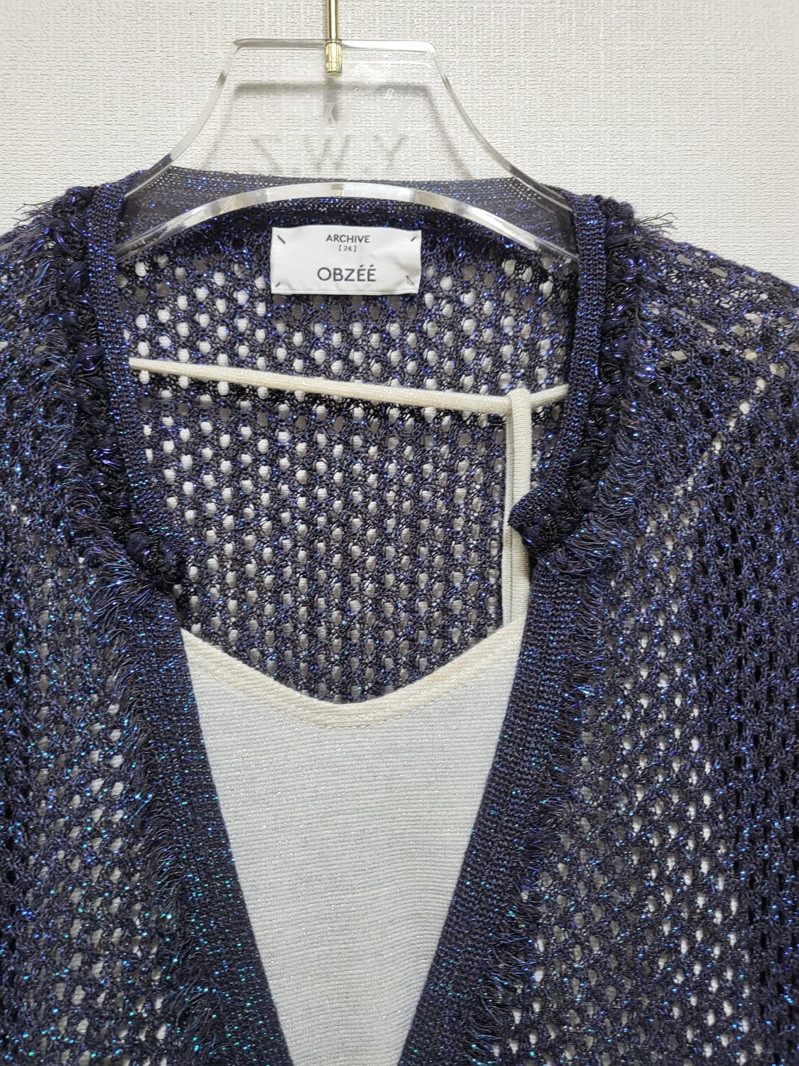 오브제 딥네이비 글리터 니트가딘건free 새제품  상품이미지2