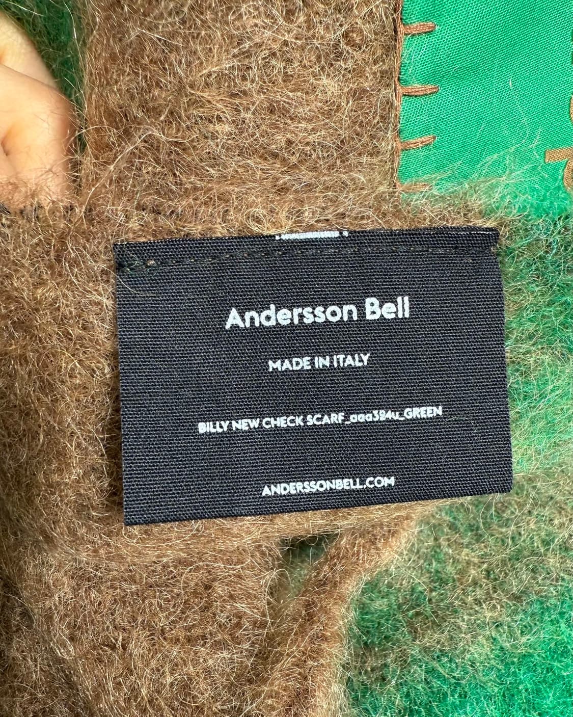 앤더슨벨 그린 빌리 체크 머플러  상품이미지5