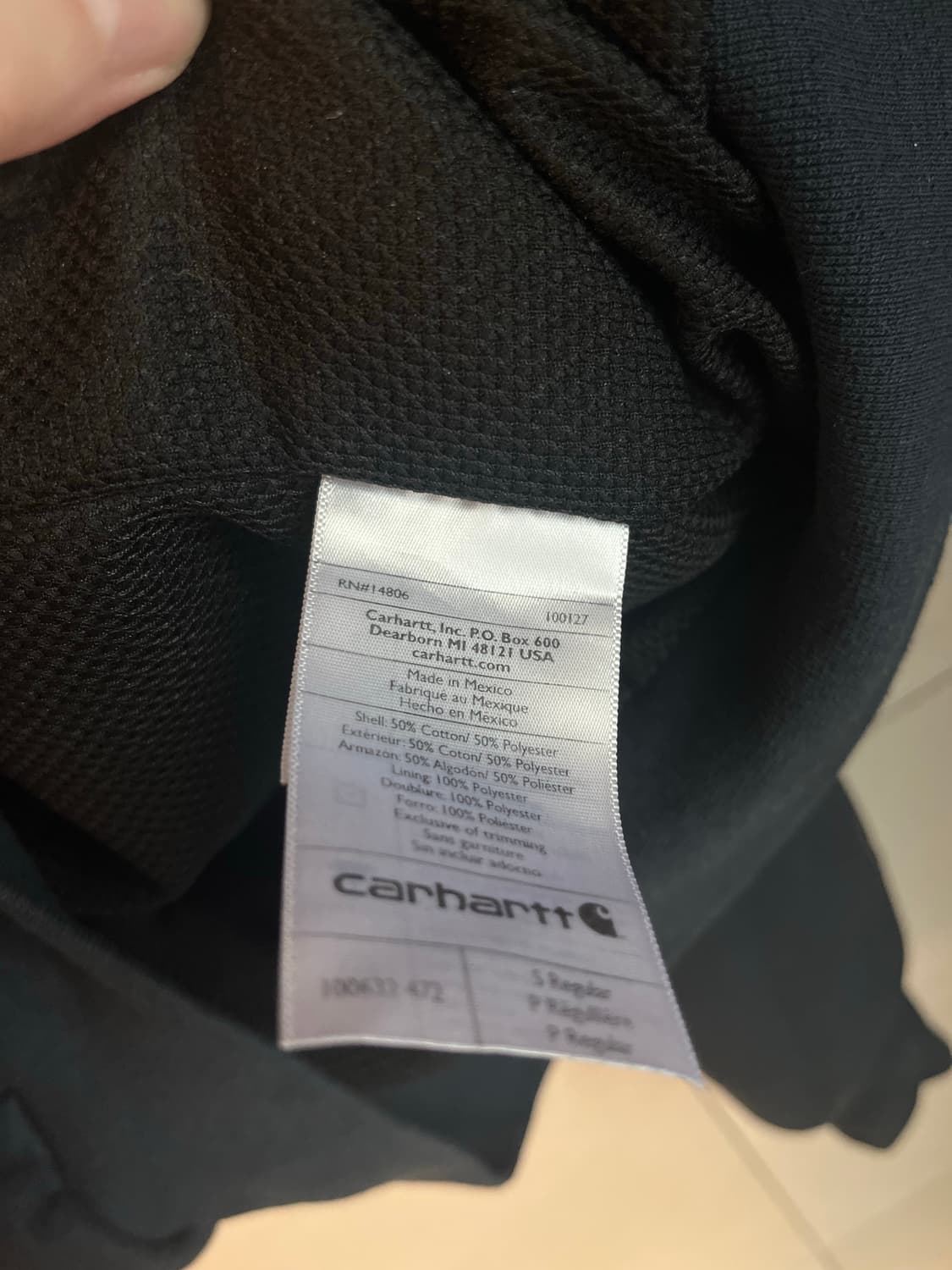 칼하트 미드웨이트 후드집업 네이비 (S size) 상품이미지6