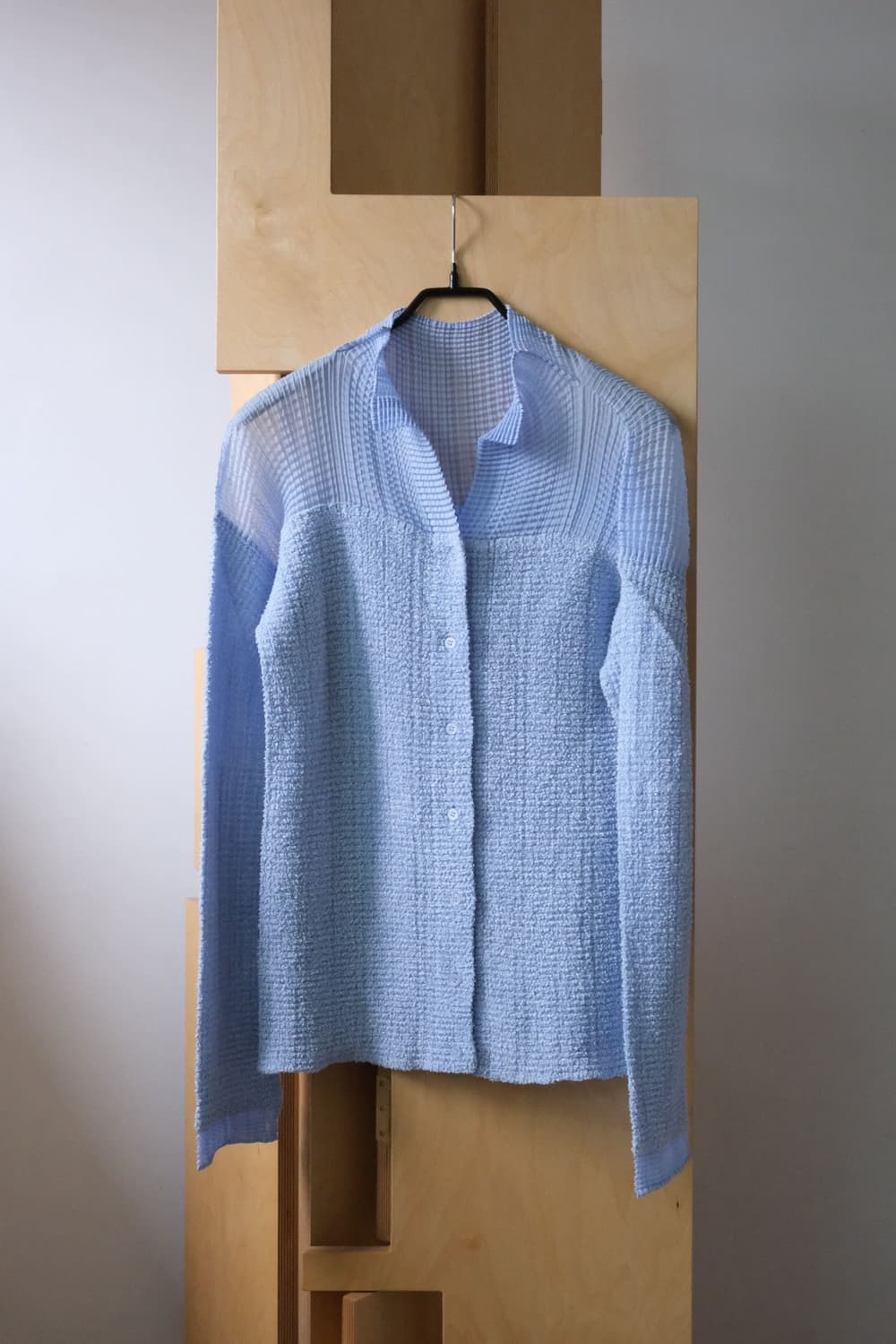 Pleated Panel Bouclé Cardigan 상품이미지1