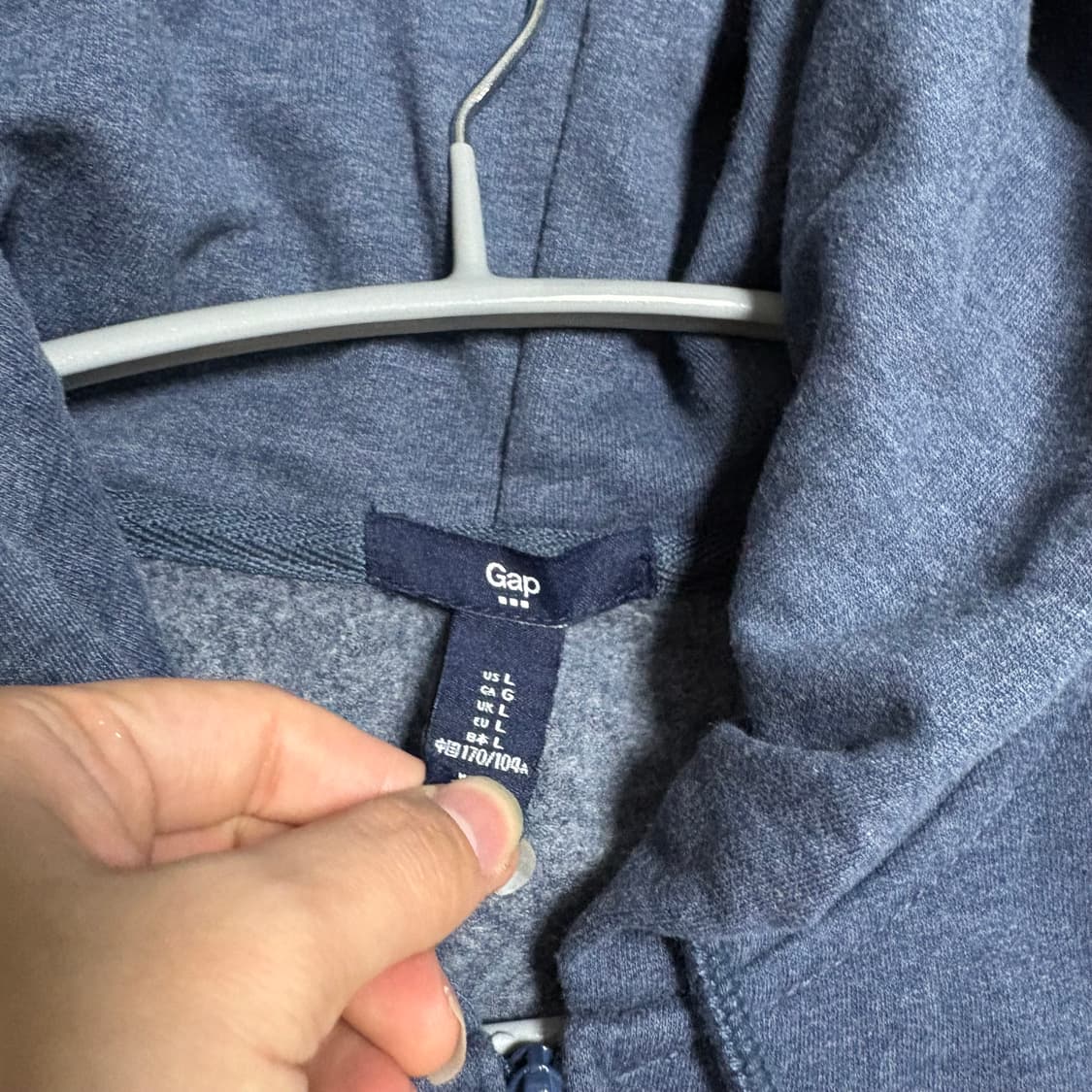 대대장) 갭 성조기🇺🇸 슬림핏 후드집업 (네이비) 상품이미지8