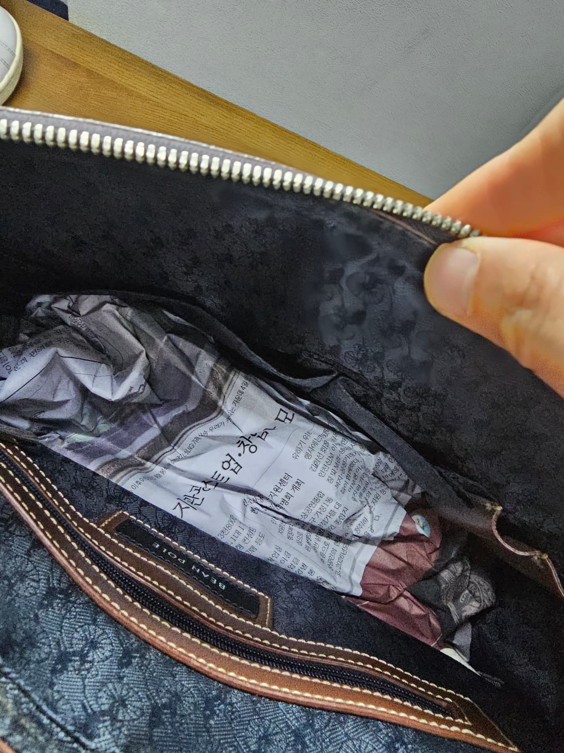 빈폴 남성 체크 크로스백 서류가방 상품이미지9