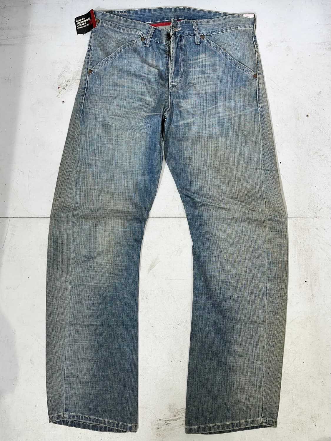 리바이스 엔지니어드 연청 와이드 데님 팬츠 청바지  상품이미지4