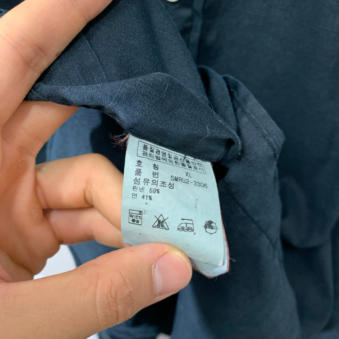 폴로 랄프로렌 셔츠 블랙 반팔 린넨 코튼 혼방 상품이미지4