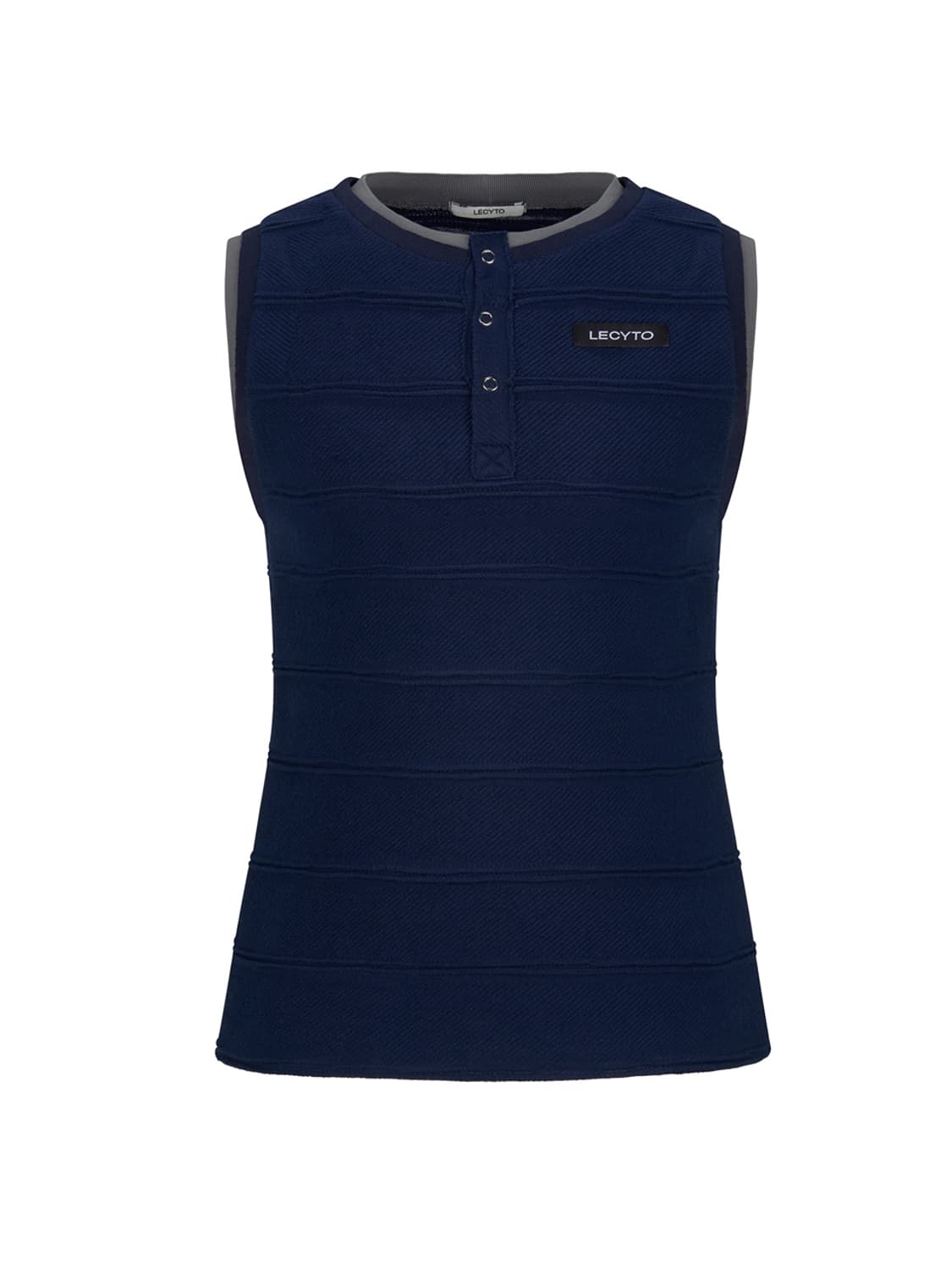 Lily Henley Neck Sleeveless_[Navy] 상품이미지2