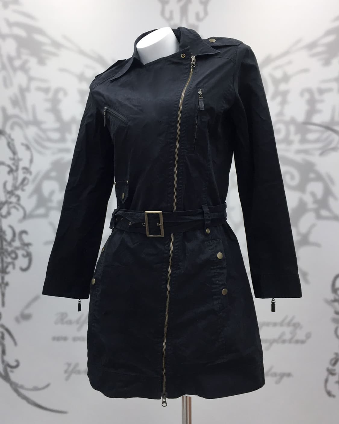 Slim Fit Belted Moto Jacket 상품이미지5
