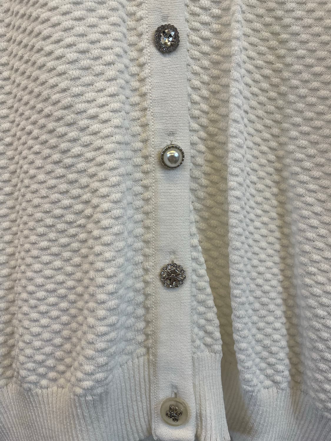 ZARA 자라 비스코스 니트가디건 화이트 상품이미지5