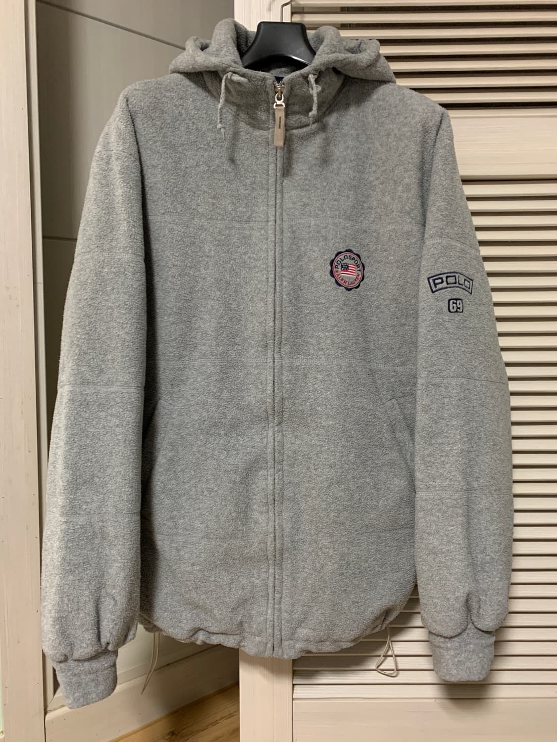 폴로 90s 스펠아웃 오버핏 후드집업 상품이미지2