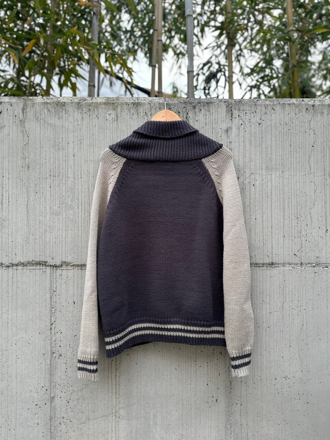 LAFUDGESTORE 클래식 바시티 니트 집업 상품이미지2