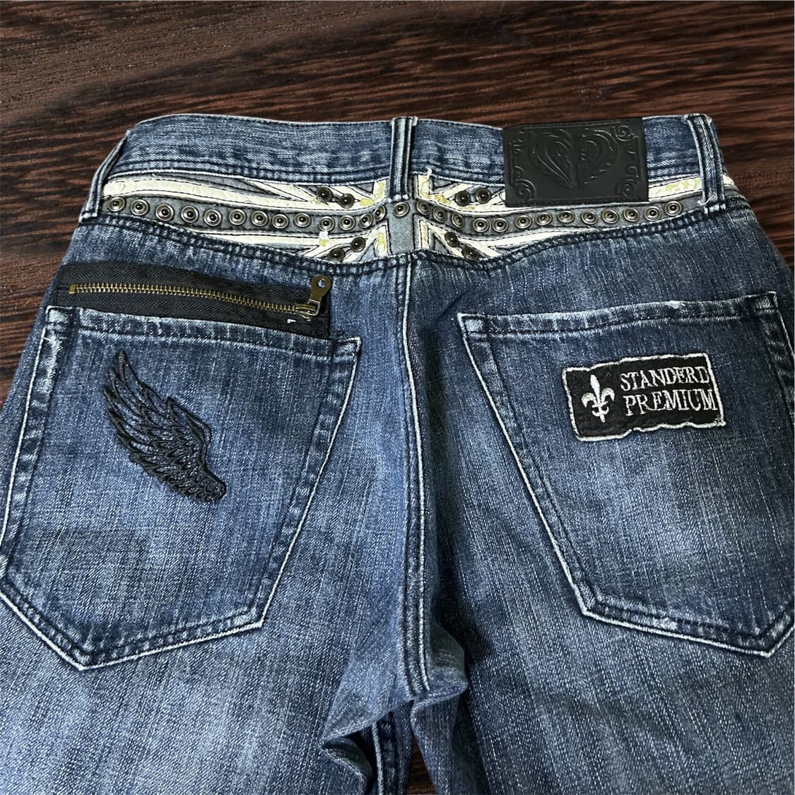 Japanese vintage flare denim pants 상품이미지4