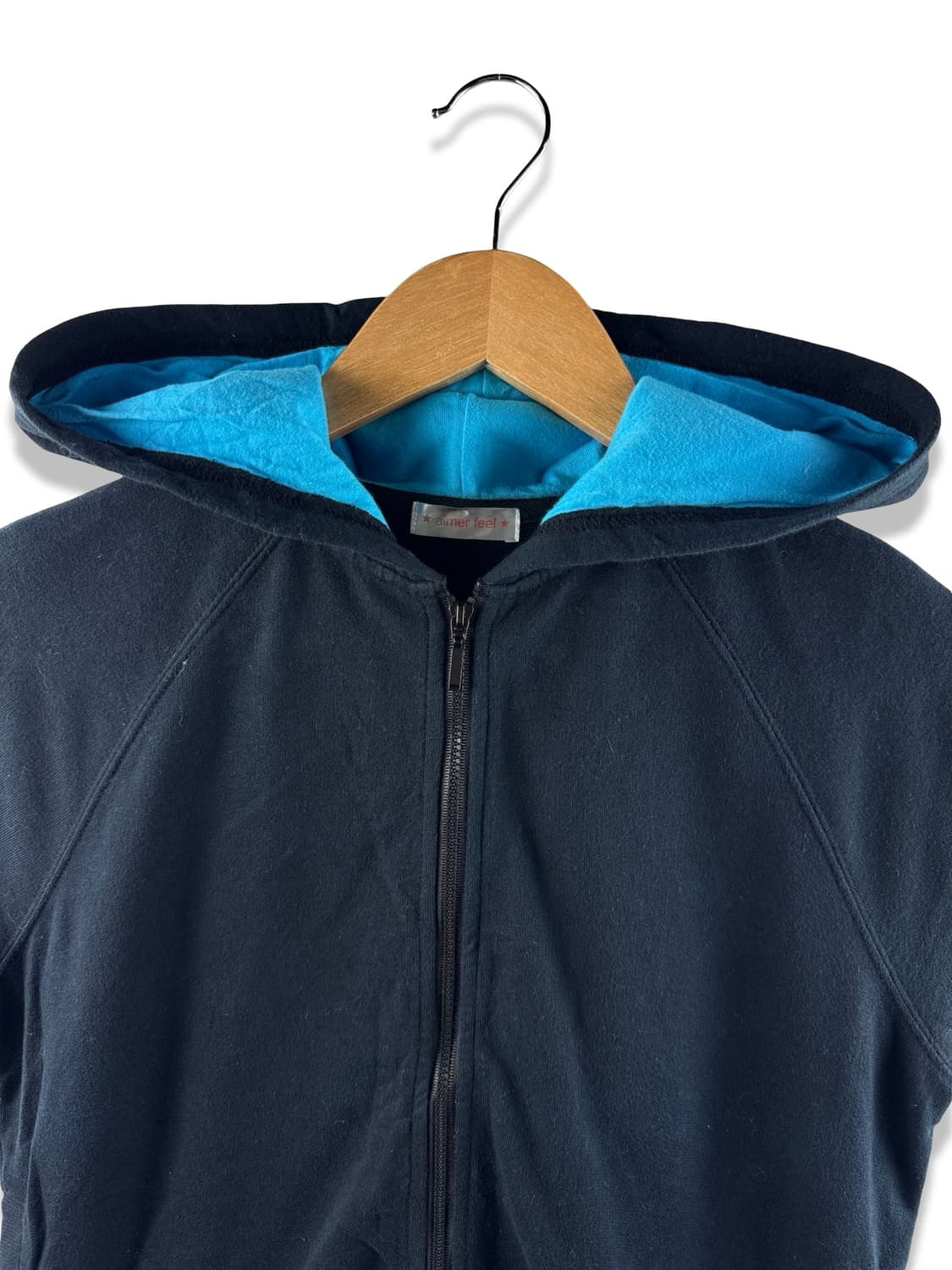 JPN Y2K 레터링 자수 반팔 후드집업1949 상품이미지4